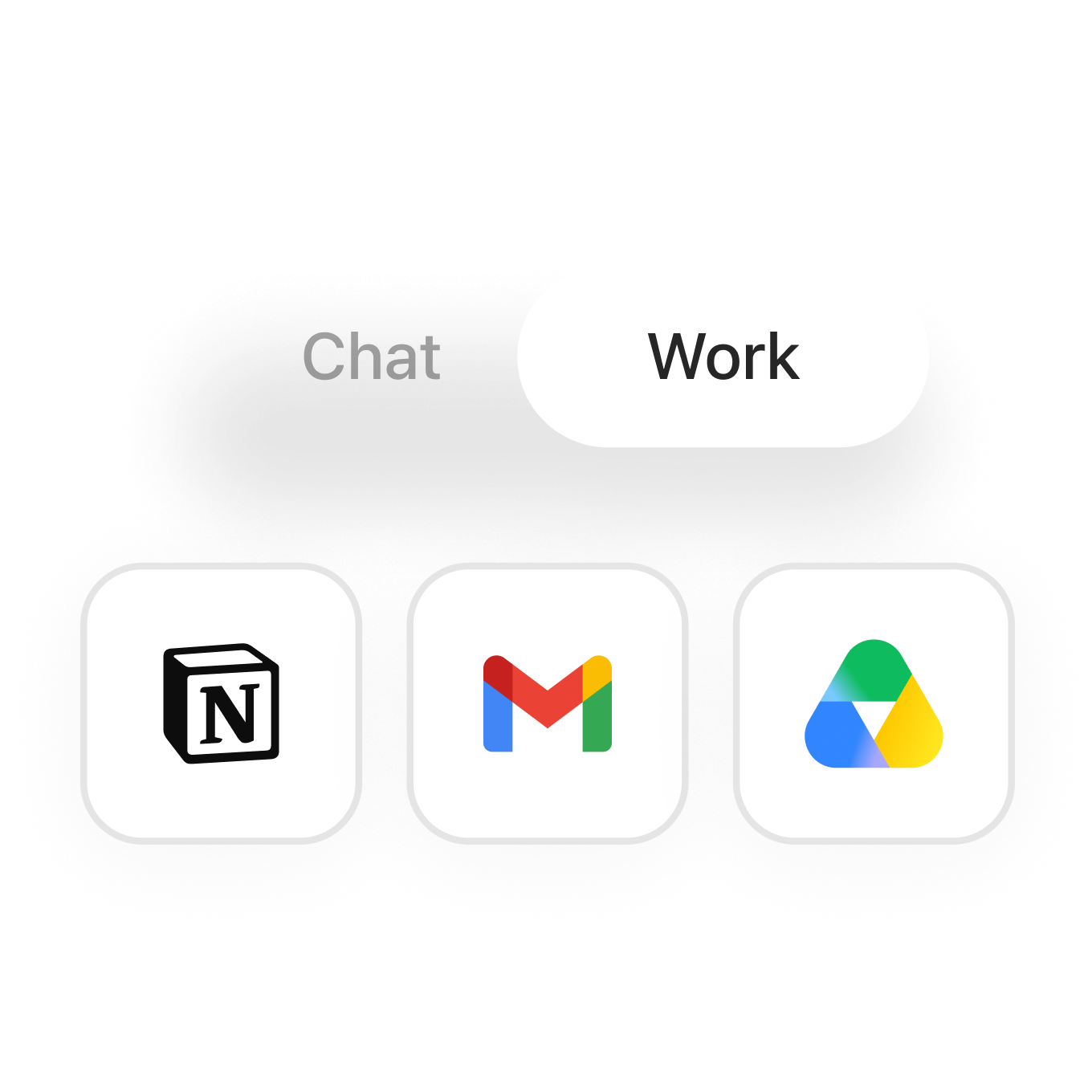 Notion, Gmail, and Google Drive connected to ChatGPT Work