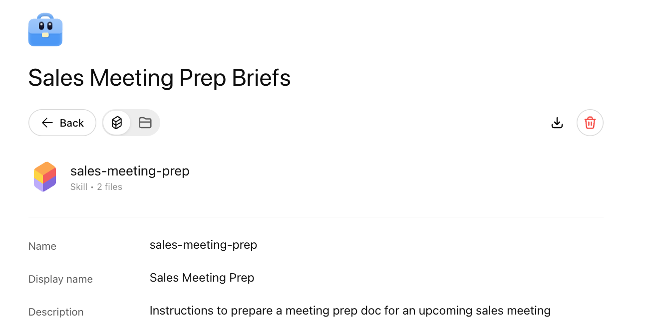 Editing a skill for our agent