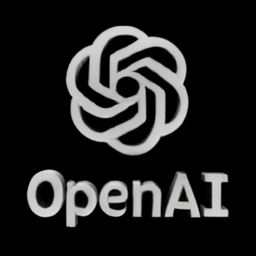 A spinning 3D OpenAI Logo